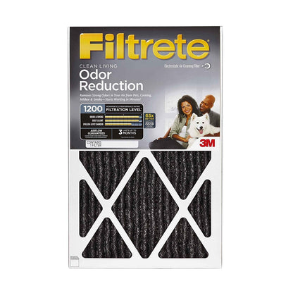 Filtrete MPR 1200 20 x 25 x 1 Allergen Defense Odor Reduction AC Furnace Air Filter, 4-Pack - 20x25x1 - 4