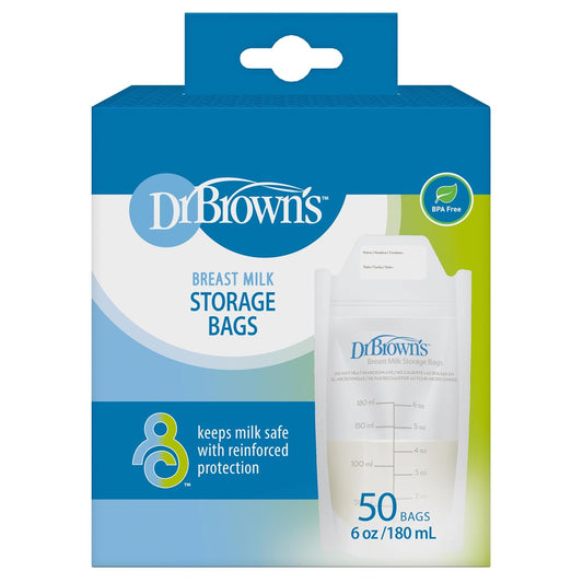 Dr. Brown's - Bolsas de almacenamiento para leche materna (50 unidades)