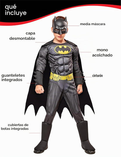 Rubie's - Disfraz de Batman de DC Comics para niños, talla XS