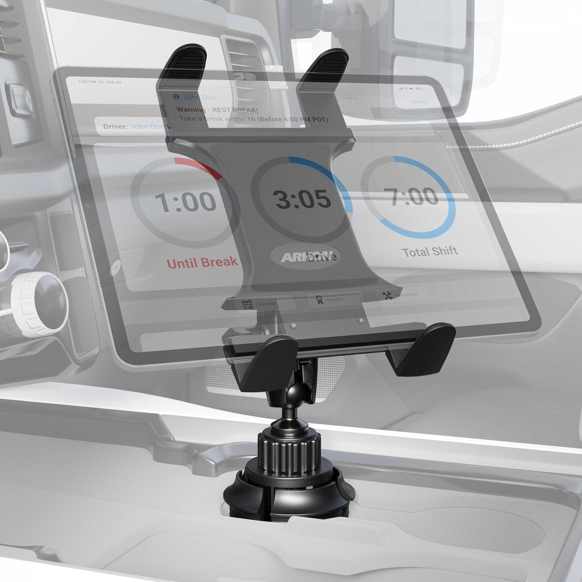 ARKON Mounts - Soporte para tablet de automóvil | Soporte giratorio de 360 grados | Construcción compuesta para todo tipo de clima | Agarre ajustable para ajuste personalizado | Compatible con tabletas de