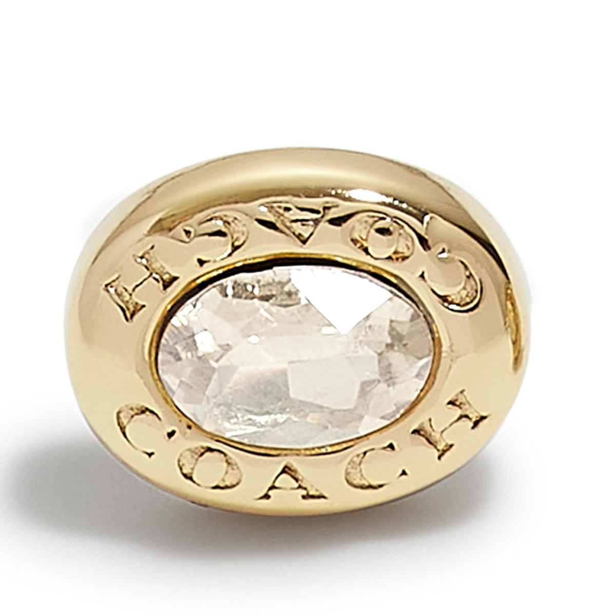 COACH - arete de tuerca con logotipo