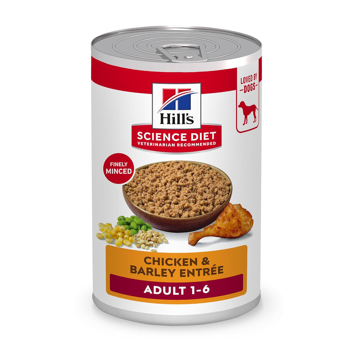 Hill's Science Diet Alimento Húmedo para Perro Adulto Pollo 12 Pack 369G | Alimento húmedo Hill's para perro, digestión saludable, sistema inmunológico fuerte, omega-6 y vitamina E