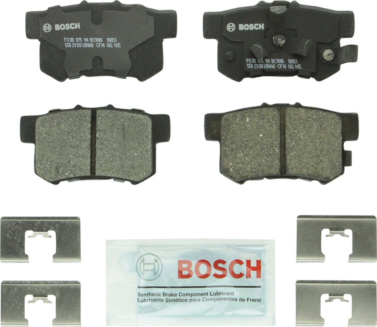 Bosch QuietCast Premium Pastillas de Freno Cerámicas - Posterior - 1086 - QuietCast Ceramic