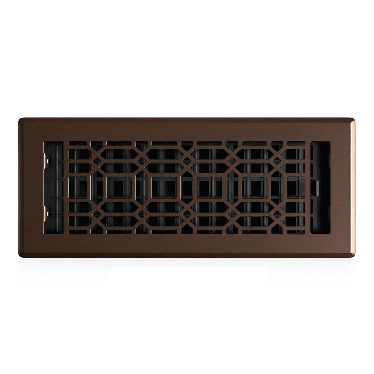 Decor Grates NGH212-NKL - Registrador de piso, 4 x 12, Bronce frotado - 4 x 12 inches - Bronce frotado - Registro de piso