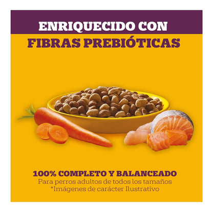 Pedigree - Pancita Saludable Croquetas para Perro Adulto, Sabor Salmón, Pavo y Zanahoria, Alimento Completo para Perro con Proteínas y Fibras Prebióticas, 10 kg