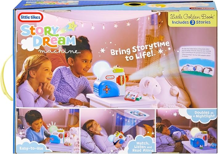 Little TIKES, Story Dream Machine, Proyector de Cuentos para Niños, 3 Historias para Dormir de Hans Christian Andersen