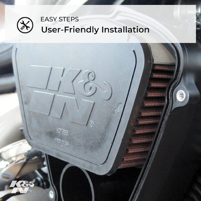 K&N Filtro de aire del motor: alto rendimiento, premium, filtro de aire Powersport: compatible con KAWASAKI (VN2000 Vulcan Classic LT, VN2000 Vulcan, VN2000 Vulcan Classic, VN2000 Vulcan Limited) KA-2008