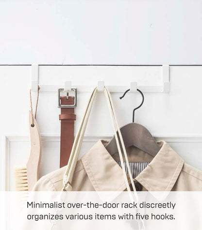YAMAZAKI Home Smart Wide - Estante para puerta (ancho para el hogar), color blanco