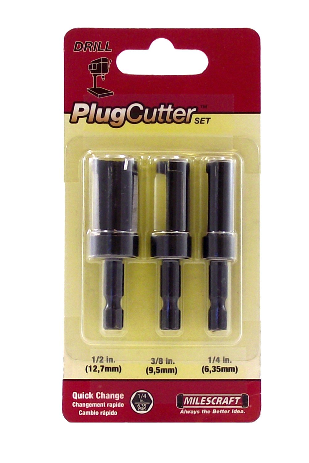 Milescraft 5340 PlugCutter™ Juego de 3 Piezas