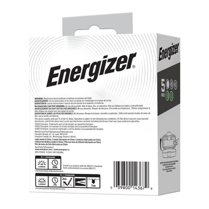 Energizer HDL70 - Linterna frontal recargable LED multicolor, batería recargable de iones de litio, dos modos LED verdes para visión nocturna, función de atenuación avanzada, resistente al agua IP67
