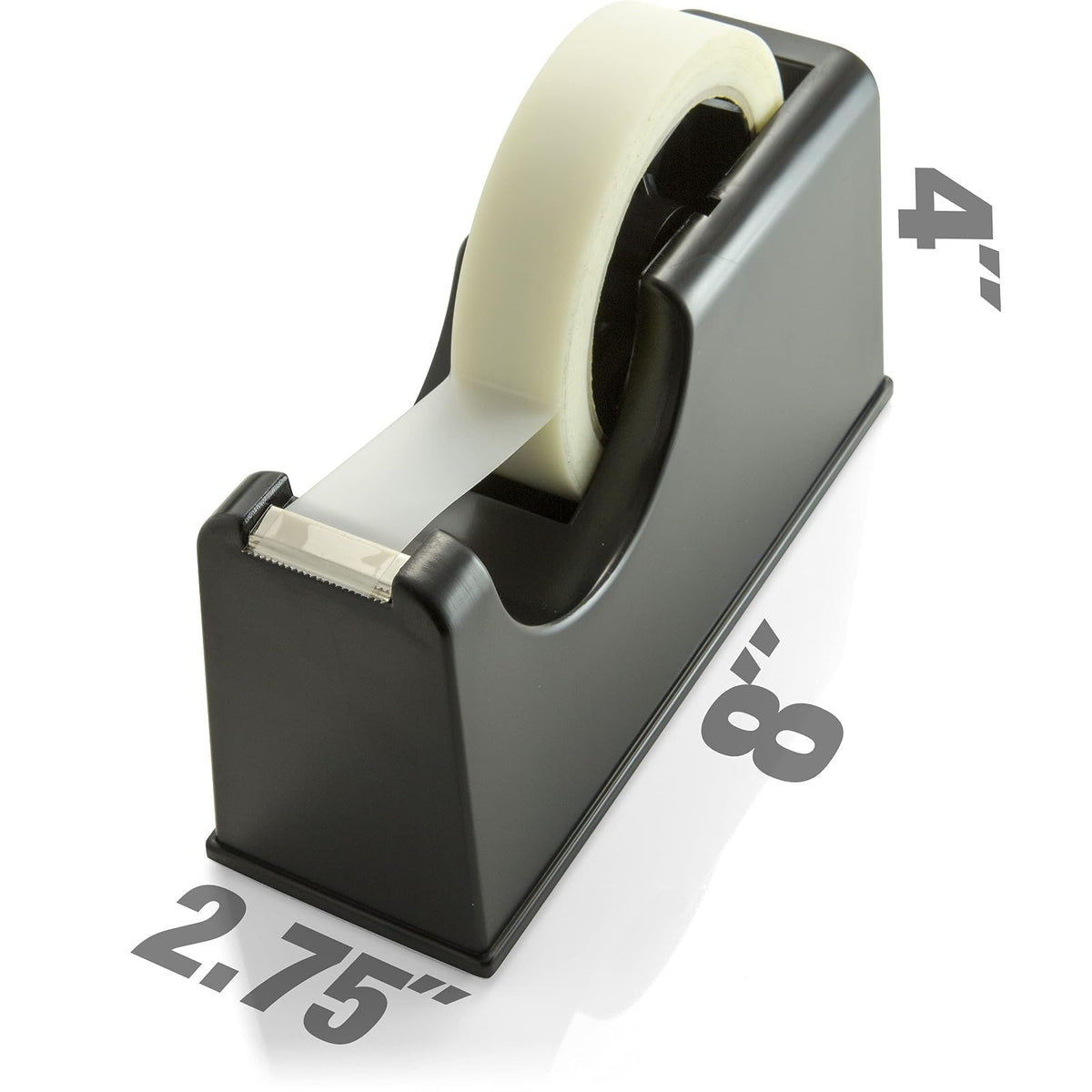 Officemate - Dispensador de cinta resistente 2 en 1 de 2.54 cm y núcleo de 7.62 cm, color negro (96699)