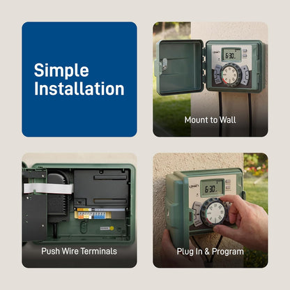 Orbit 57894 4-Station Outdoor Swing Panel Sprinkler System Timer