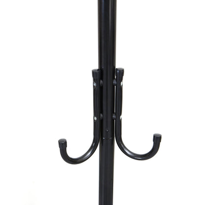 Mind Reader perchero de pie de metal, percha de ropa, colgador de sombreros., Negro, 11, 1, 1