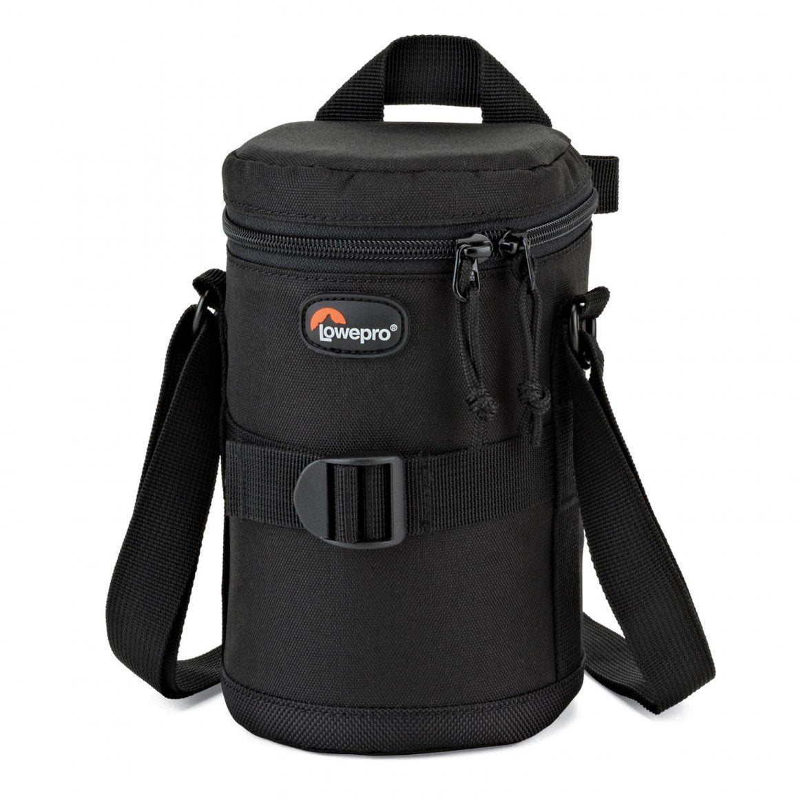 Lowepro Estuche para Lente 9 x 16 cm con Relleno de Espuma Protectora, Compatible con SlipLock y Mosquetón, Correa Ajustable y Material Impermeable, Ideal para Fotografía Profesional, Color Negro