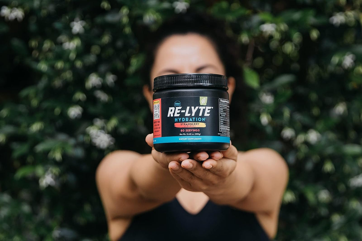 REDMOND RE-LYTE, Electrolitos Naturales con Real-Salt, Hidratación Clean sin Calorías ni Azúcares, 60 Porciones, Sabor Strawberry Lemonade
