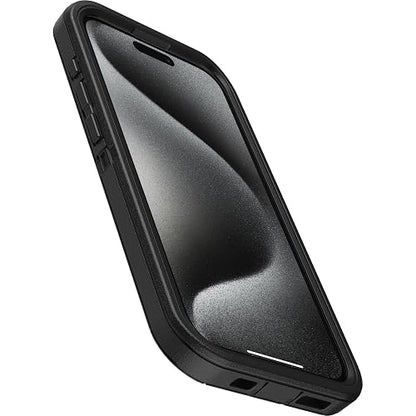 OtterBox - Funda para iPhone 15 Pro (Solamente) Defender Series, Color Negro, sin visualización, Resistente y Duradero, con protección de Puerto, Incluye Soporte de Clip de Funda