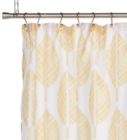 Madison Park Essentials Central Park Design - Cortinas de Ducha Modernas, botánicas, Casuales, para baño, 72 x 72 cm, Color Amarillo/Aguamarina, 72 x 72 cm