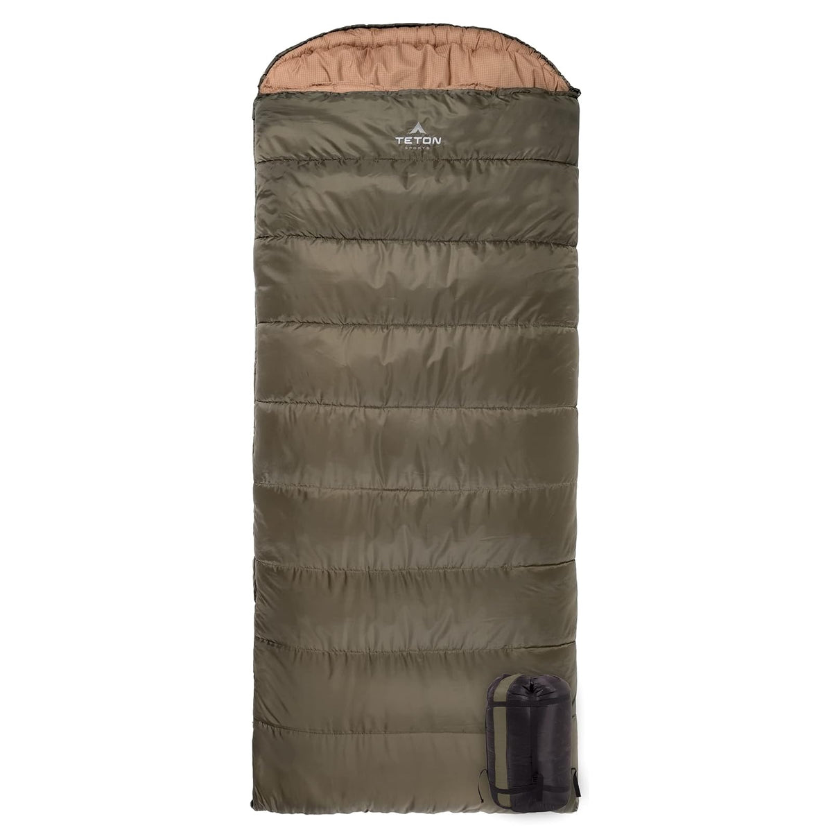 TETON Sports Fahrenheit Bolsa de Dormir Forrada con Franela XXL algodón (Aprox. 228,60 cm x Aprox. 99,06 cm, Gris)