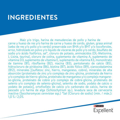 Purina Excellent Gato Adulto Todos los Tamaños Urinario Sabor Pollo y Arroz 7.5Kg