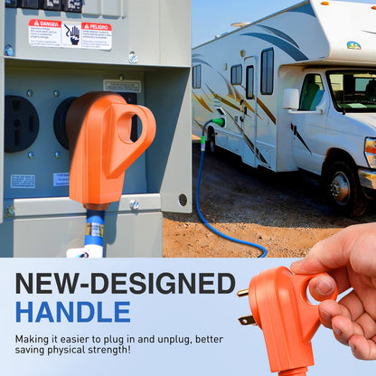 Nilight 30 Amp RV Replacement Plug 125 Volt Heavy Duty Male with Handle ETL Listed NEMA TT-30P for Camper Caravan Motorhome Van Trailer