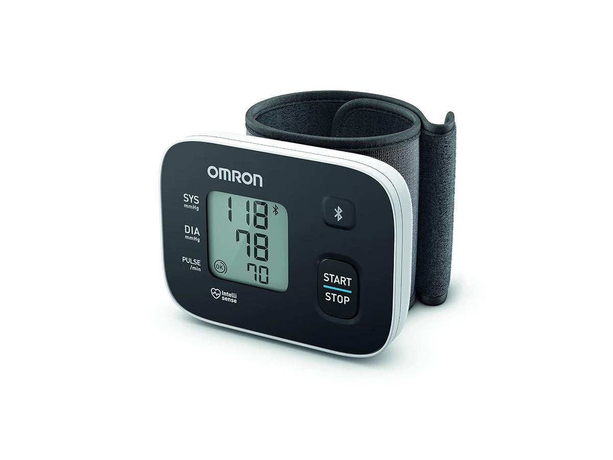 OMRON RS3 Baumanómetro de Muñeca, Bluetooth y App OMRON Connect | Validado clínicamente. Bluetooth y app OMRON connect. Muñeca 13.5-21.5 cm. Memoria 30 lecturas. Guía de ajuste de brazalete.