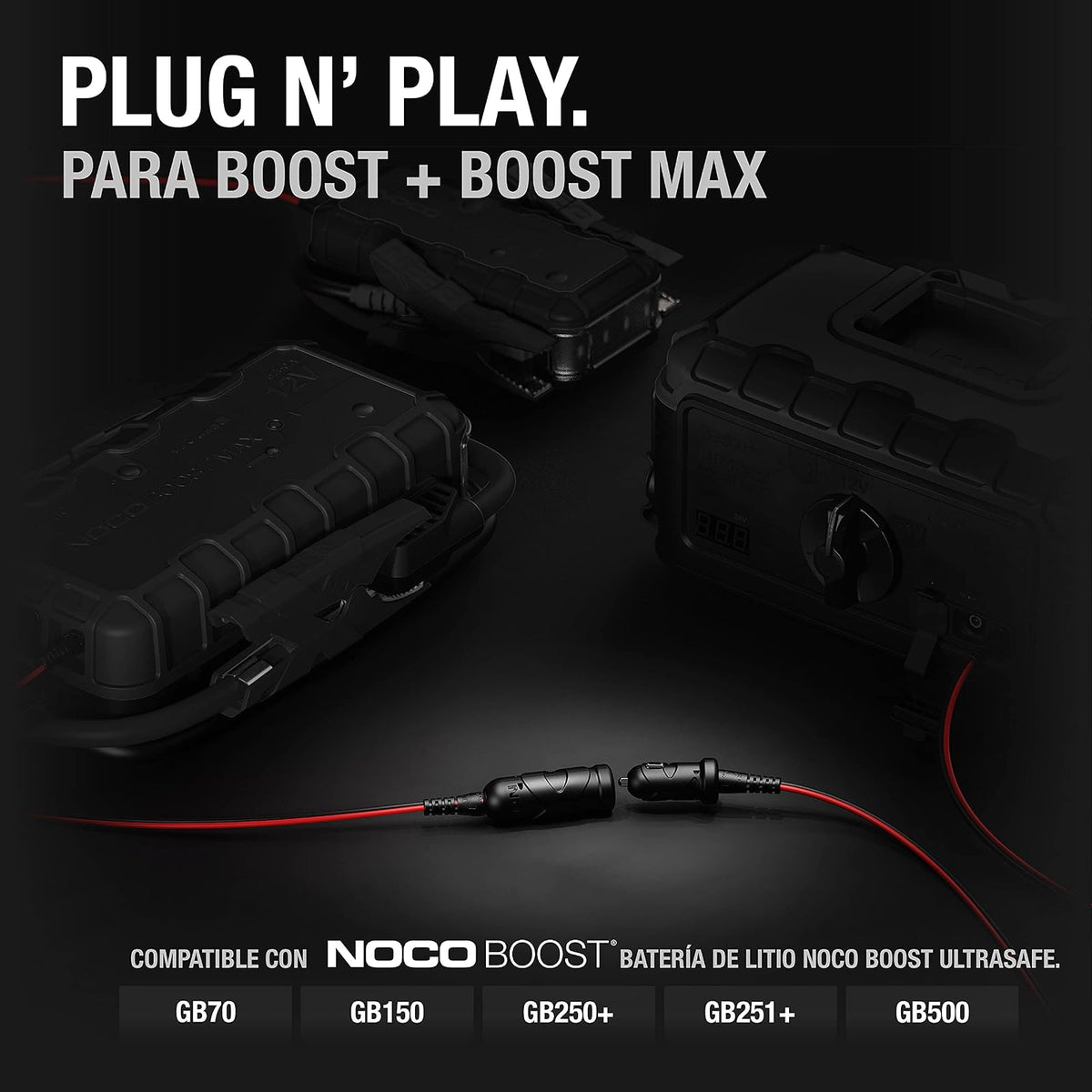 NOCO GBC010 Kit de Accesorios Boost XGC de 12V GBC010 para Arrancadores de Emergencia de Litio UltraSafe GB70, GB150, GB250, GB251 y GB500