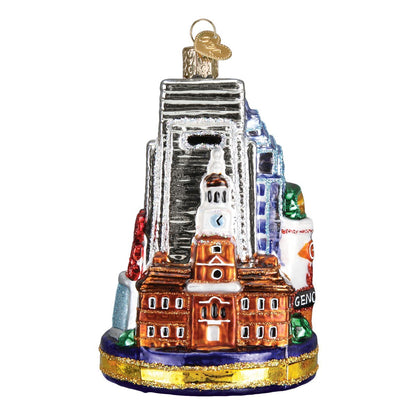 Old World - Adornos de Navidad para árbol de Navidad (Cristal, diseño de Ciudades, Lugares y Lugares de interés), Philadelphia, Philadelphia, 4.500, 1