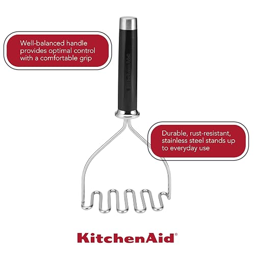 KitchenAid Gourmet - Triturador de alambre de acero inoxidable, 10.24 pulgadas, color negro