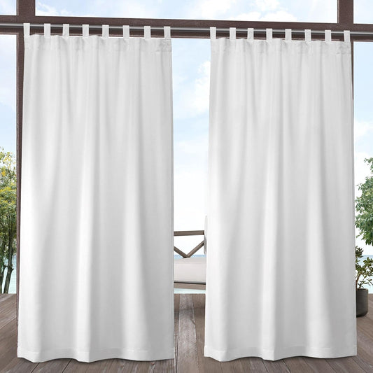 Exclusive Home Curtains - Par de Cortinas de Polipropileno Belga, Blanco Winter, 54x96, 1, 1