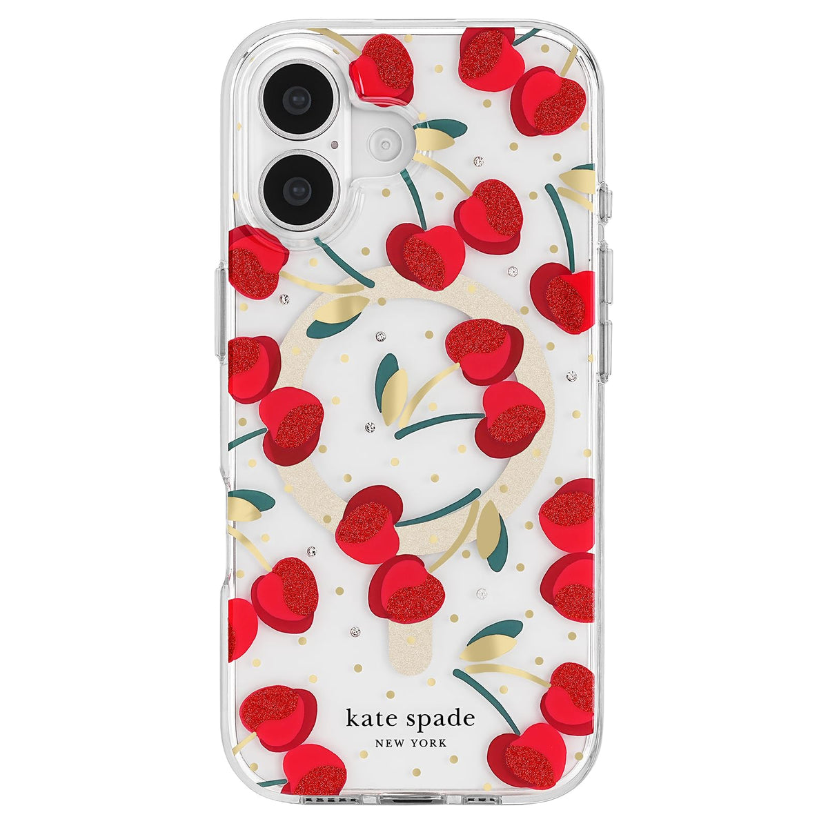 Kate Spade New York Funda para iPhone 17 con MagSafe - Gemas de punto cerezo