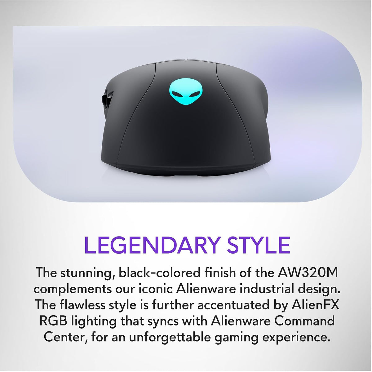 Alienware AW320M Mouse Alámbrico pra Gaming, Negro