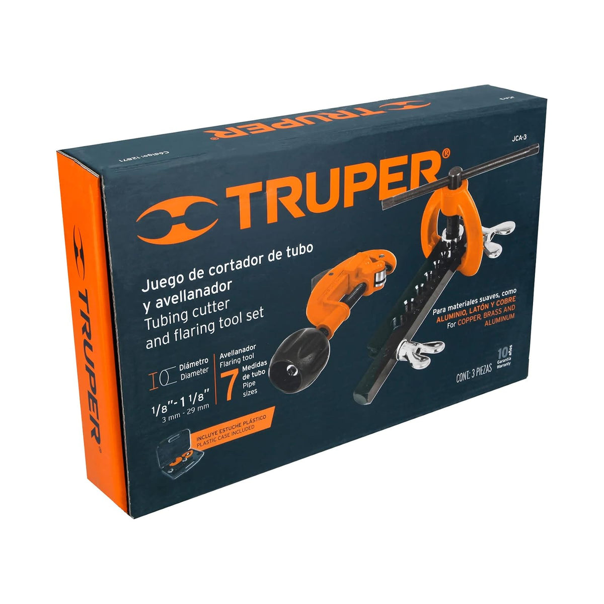 Truper JCA-3, Juego de cortador de tubo y avellanador