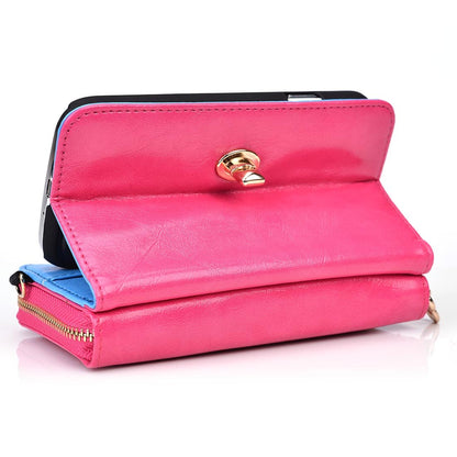 Kroo Magnetic Clutch Wallet for Samsung Galaxy S5 - Frustration-Free Packaging - Magenta