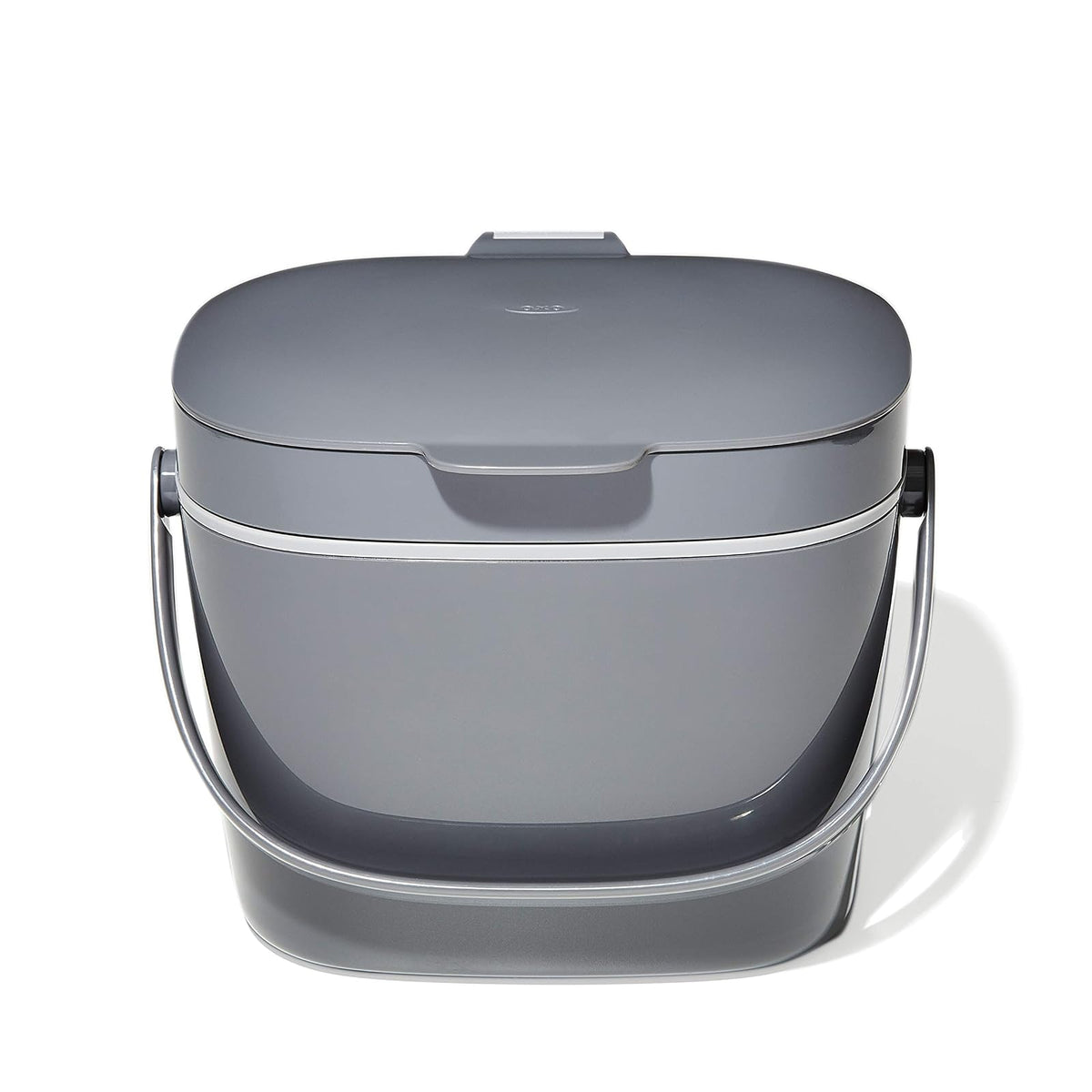 OXO Good Grips - Contenedor de compostaje fácil de Limpiar, carbón, 1.75 galas/6.62 l, plástico, 8.3 Pulgadas de Largo x 10.15 Pulgadas de Ancho x 12 Pulgadas de Alto