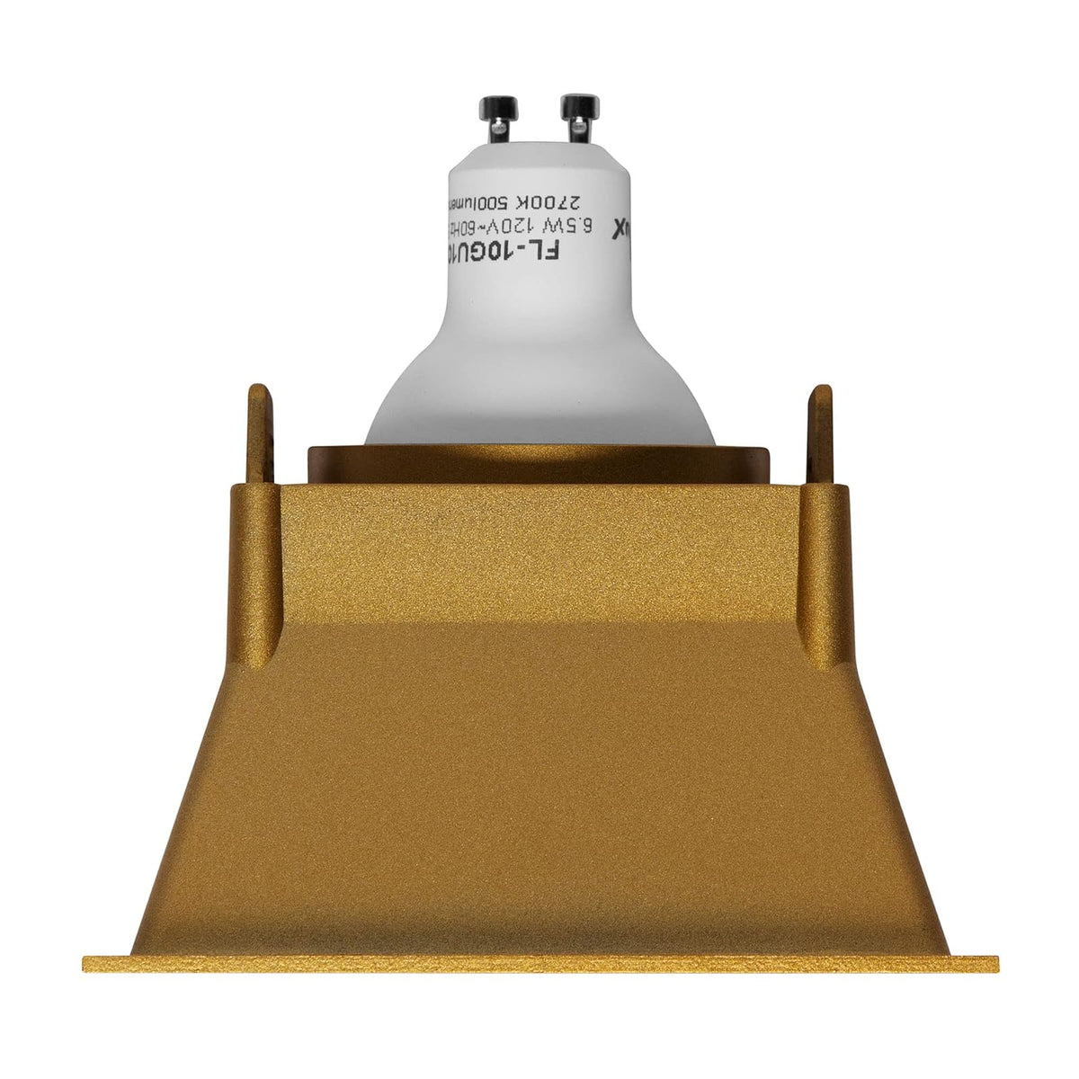 ILLUX Lámpara de empotrar en plafón, Uso en interior, Lampara moderna y Elegante, Incluye foco MR16 de luz cálida 4.5 W, Color Dorado, lampara para recamara, sala, cocina TH-3004.DKT30