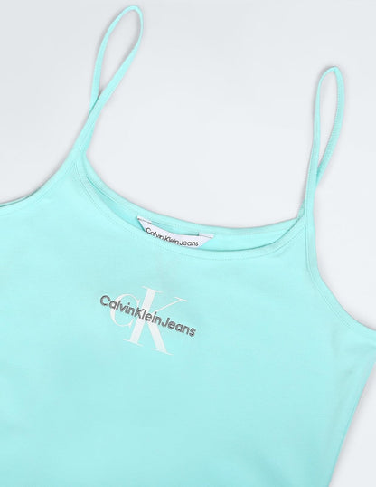 Calvin Klein MONOLOGO Strappy Dress Vestido Informal Mujer