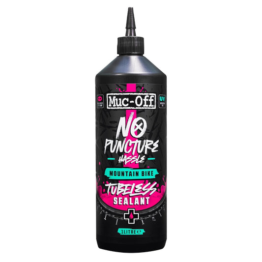 Muc-Off - Sellador sin complicaciones sin pinchazos, 1 litro, sellador avanzado de neumáticos de Bicicleta con Tinte trazador UV Que Sella desgarros y Agujeros de hasta 6 mm (1 litro (Paquete de 1)