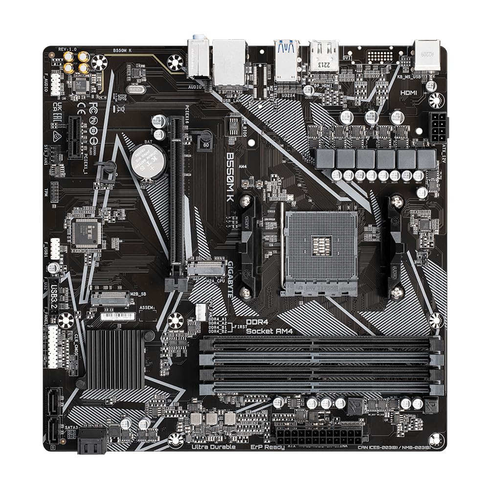 GIGABYTE - Placa Base AMD B550M-K AM4