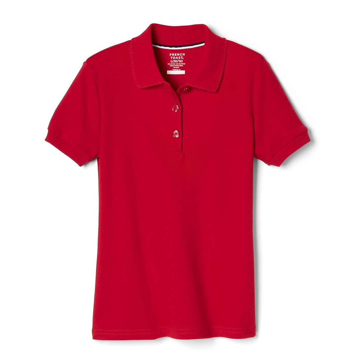 French Toast Polo Escolar Manga Corta Cuello Picot Niña - 14-16 - Rojo -