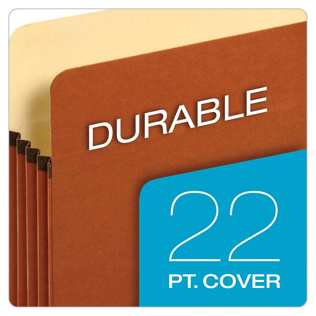 Pendaflex Bolsillos expansibles para archivos, tamaño carta, expansión de 5.25 pulgadas, reforzado con material DuPont™ Tyvek®, tamaño carta, rojo, 10 por caja (1534G-OX)