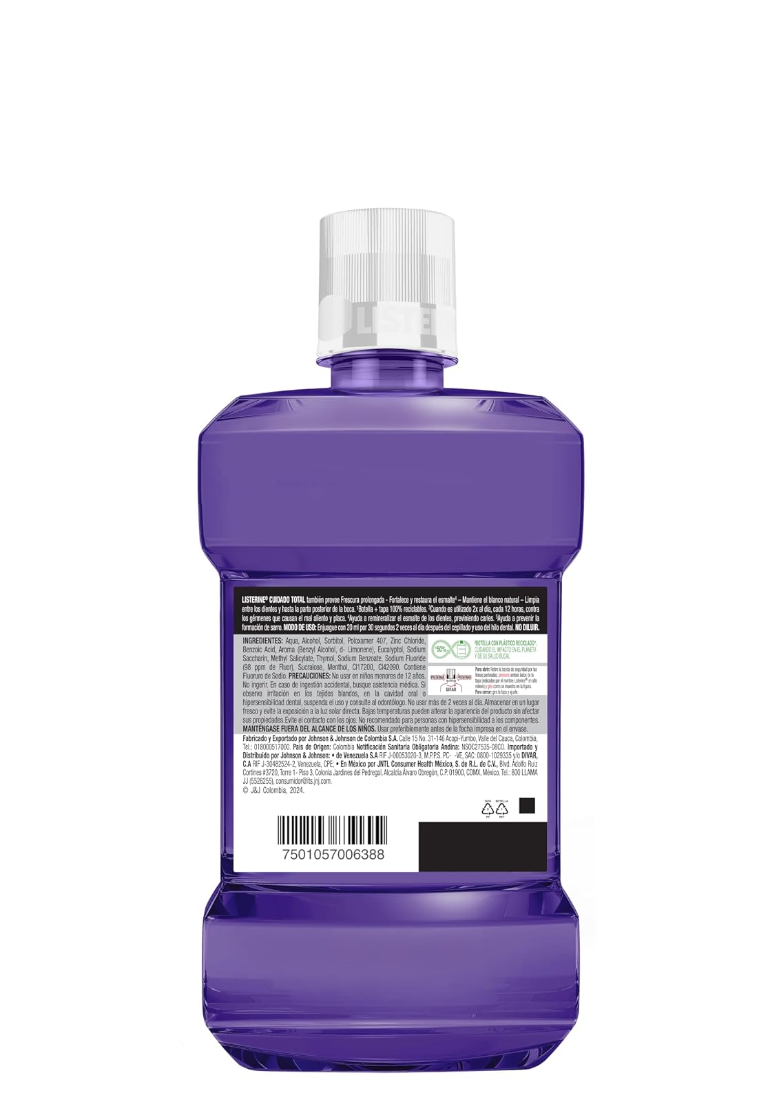 LISTERINE Enjuague Bucal Cuidado Total 1 L