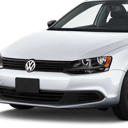 DNA Motoring HL-OH-VWJETTA11-BK-AM Faros Delanteros Esquina Ámbar Carcasa Negra para VW Jetta Sedán 4P 11-18