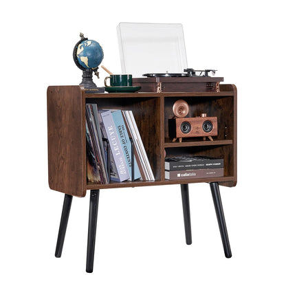 VEVOR - Soporte para Tocadiscos, Soporte para hasta 100 álbumes, gabinete de Vinilo clásico con estantes extraíbles, Mesa de Jugador con Altura Ajustable para Sala de Estar, recámara, café