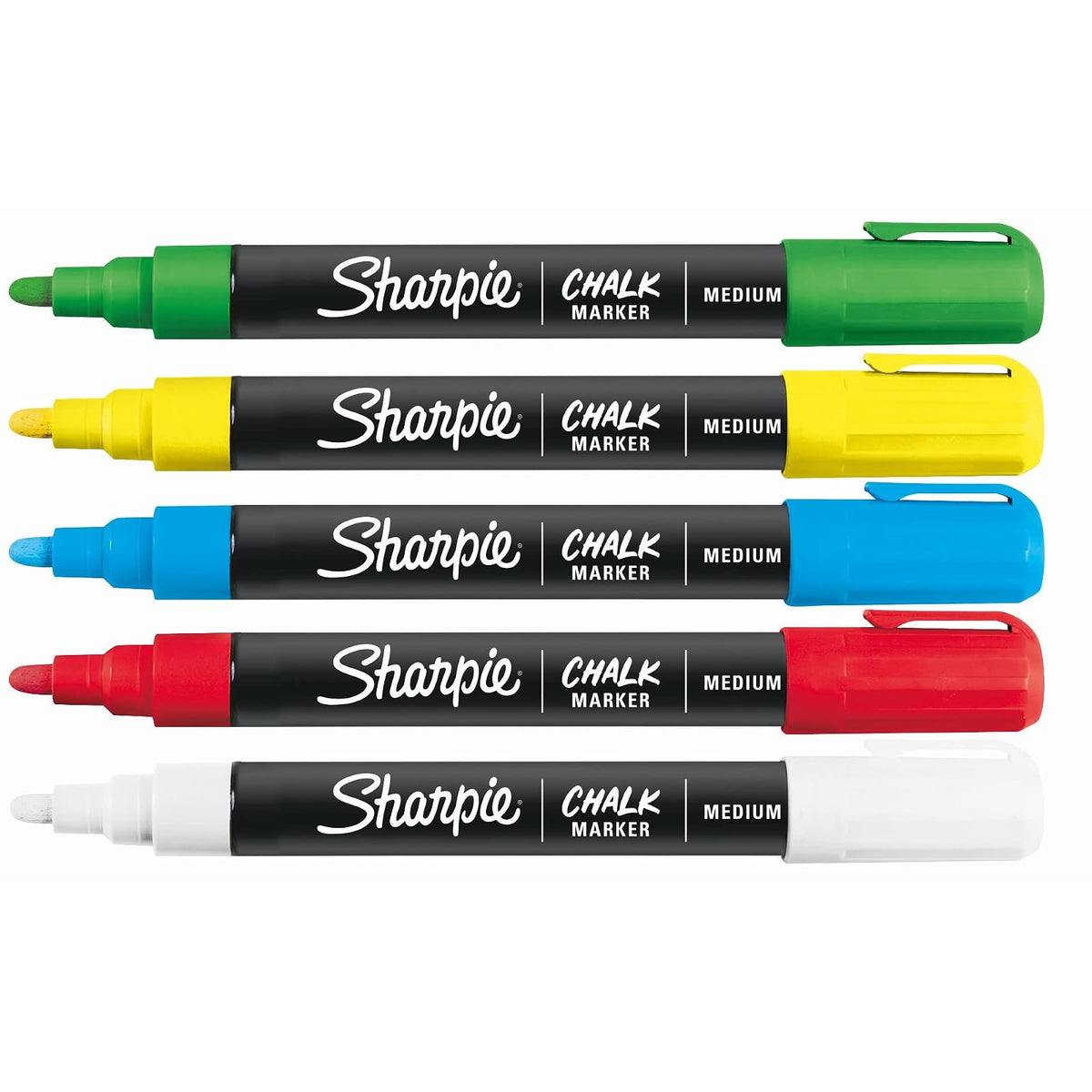 Sharpie Chalk, Marcadores de Tiza Líquida Borrable, Colores Surtidos, 5 piezas, 2175541