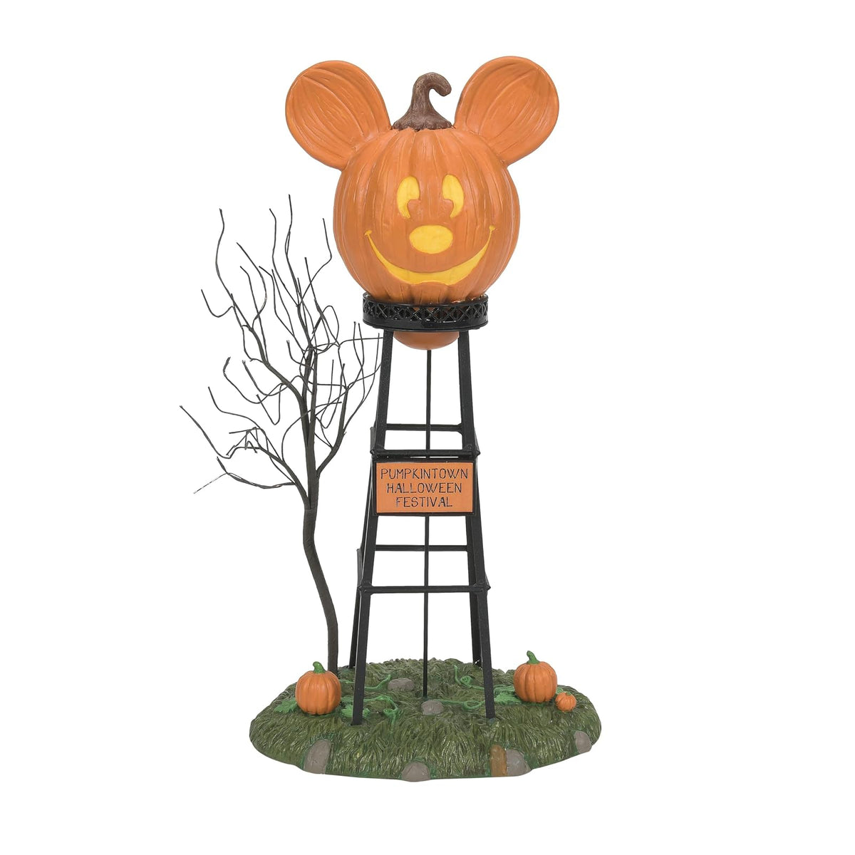 Department 56 Disney Village Halloween Pumpkintown Accessories - Figura de Torre de Agua de Mickey Mouse, 12.01 Pulgadas, Multicolor
