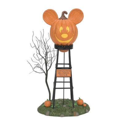 Department 56 Disney Village Halloween Pumpkintown Accessories - Figura de Torre de Agua de Mickey Mouse, 12.01 Pulgadas, Multicolor