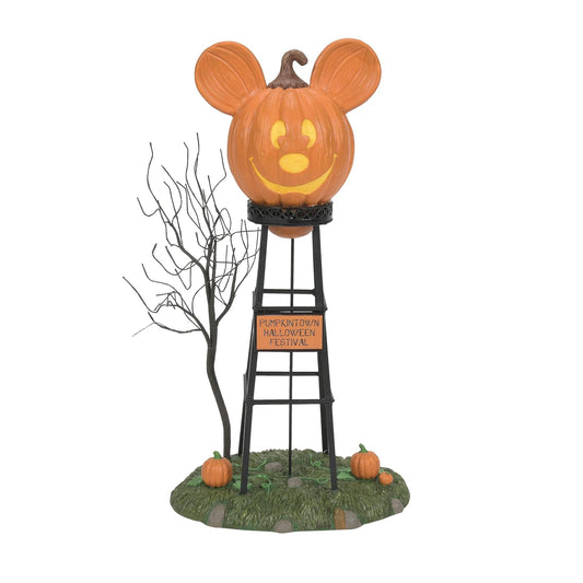 Department 56 Disney Village Halloween Pumpkintown Accessories - Figura de Torre de Agua de Mickey Mouse, 12.01 Pulgadas, Multicolor