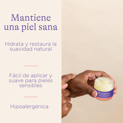 Lansinoh Bálsamo orgánico para los pezones, Calma y Protege Pezones Agrietados y con Dolor, Blanco