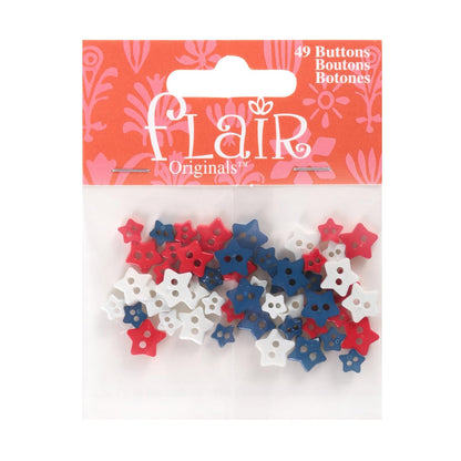 Lansing Botones en Forma de Rojo, Blanco y Azul, Estrellas Tradicionales 3.9 Pulgadas