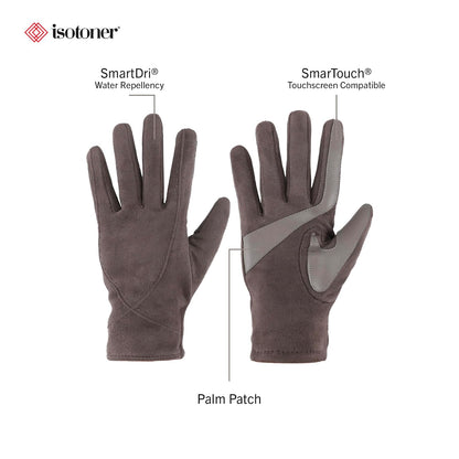 isotoner Women's Water Repellent and Touchscreen Microsuede Gloves GuanteMujer